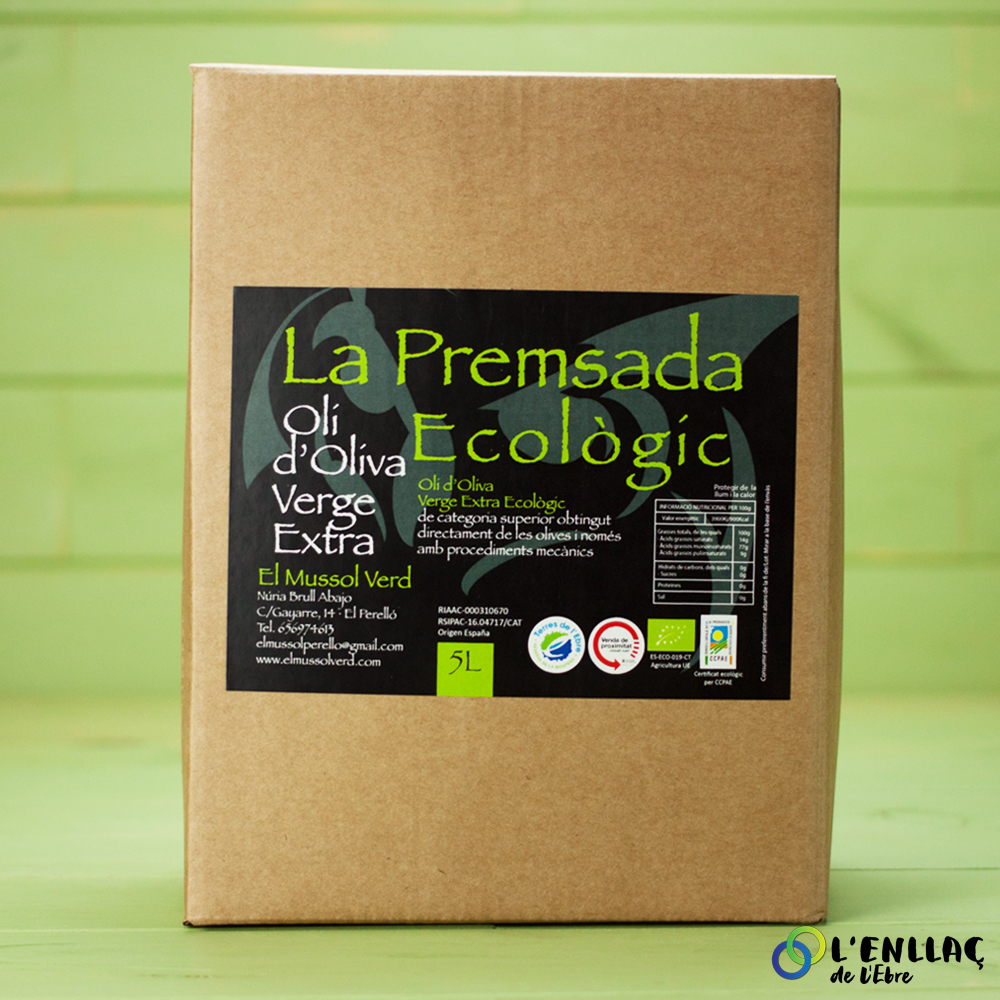 bag in box aceite de oliva virgen extra eco mussol verd - 20l